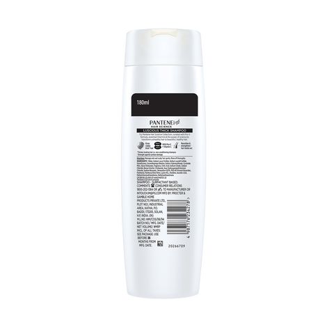 Buy Pantene Hair Science Luscious Thick Shampoo, 180 ml-Purplle