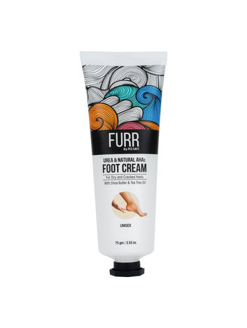 Buy FURR By Pee Safe Urea & Natural AHAs Foot Cream - For Dry & Cracked Heels 75 gm-Purplle