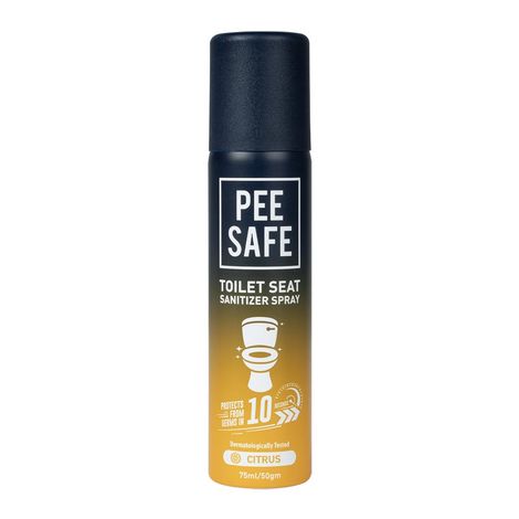Buy Pee Safe Toilet Seat Sanitizer Spray - Citrus (75 gm)-Purplle