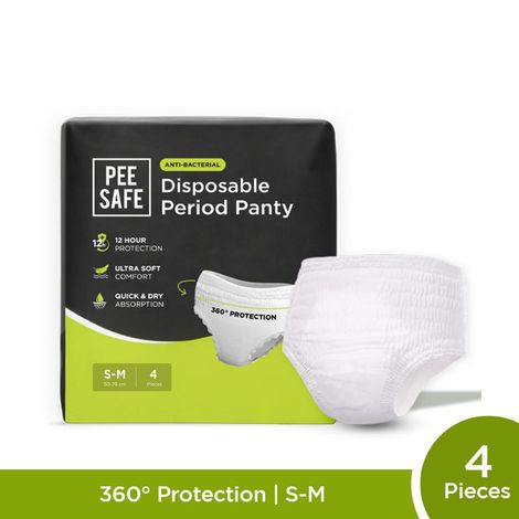 Buy Pee Safe Disposable Period Panties for Women (S-M) - 4 Pc-Purplle