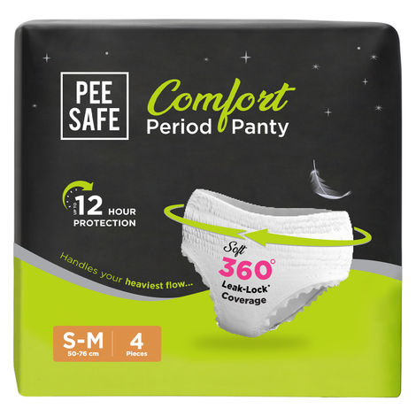 Buy Pee Safe Comfort Period Panty (S-M ) 4 Pcs-Purplle