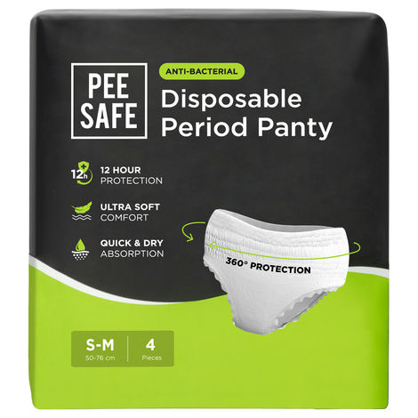 Buy Pee Safe Disposable Period Panties for Women (S-M) - 4 Pc-Purplle