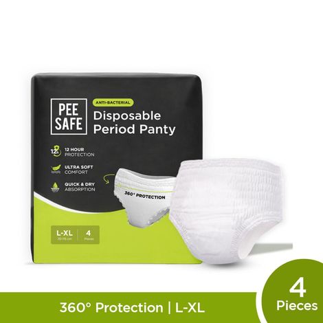Buy Pee Safe Disposable Period Panties for Women (L-XL) - 4 Pc-Purplle
