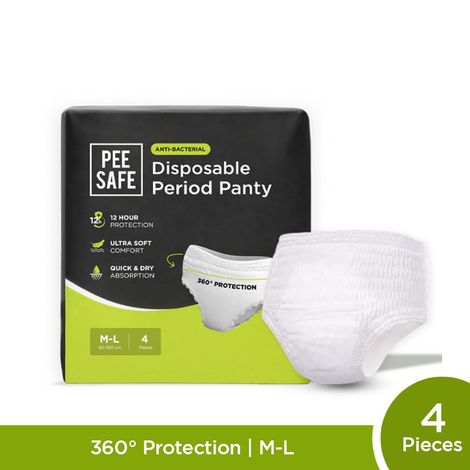 Buy Pee Safe Disposable Period Panties for Women (M-L) - 4 Pc-Purplle