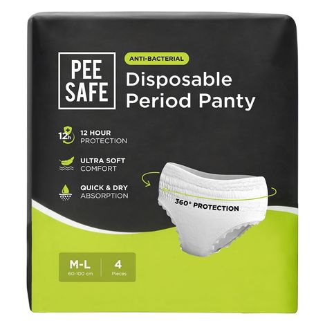Buy Pee Safe Comfort Period Panty (M-L) 4 Pcs - Purplle