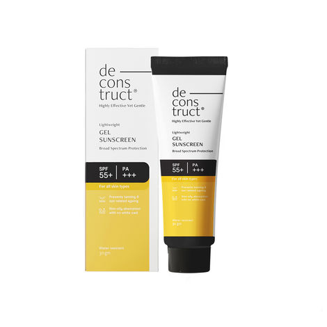 Buy Deconstruct Gel Sunscreen for Oily Skin - SPF 55+ and PA+++ (30 gm)-Purplle