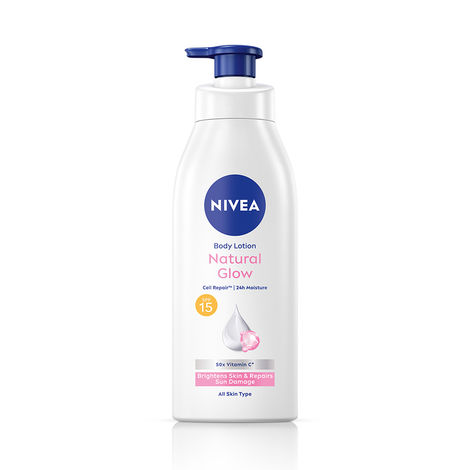 Buy Nivea Body Lotion, Natural Glow Cell Repair SPF 15, For All Skin Types (400 ml)-Purplle