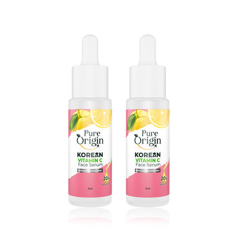 Buy Pure Origin Korean Vitamin C Bright Boosting Face Serum (Pack of 2) | Reduces Dark Spots & Dullness | Non-Sticky & Quick-absorbing | Brightens & Evens Skin | 60 ml-Purplle