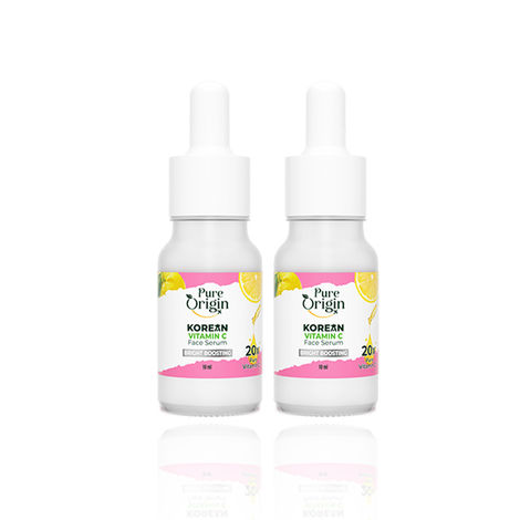 Buy Pure Origin 20x Korean Vitamin C Brightening Face Serum | Reduces Dark Spots, Dullness & Uneven Skin Tone | Serum For Glowing Skin | For All Skin Types | 10 ml each (Pack of 2)-Purplle