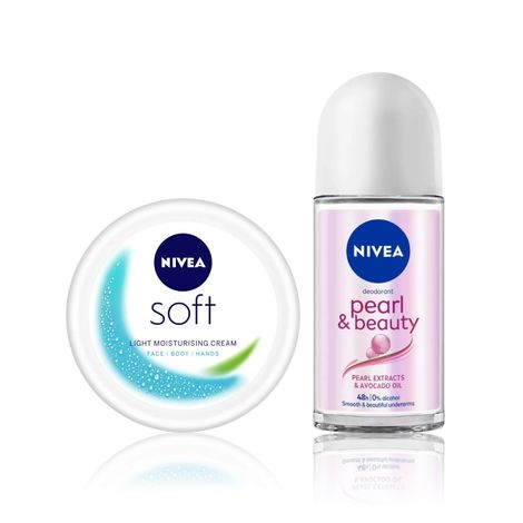 Buy Nivea Radiant Glow Duo: Nivea Pearl & Beauty Deo + NIVEA SOFT Light Cream - 1 Pc-Purplle
