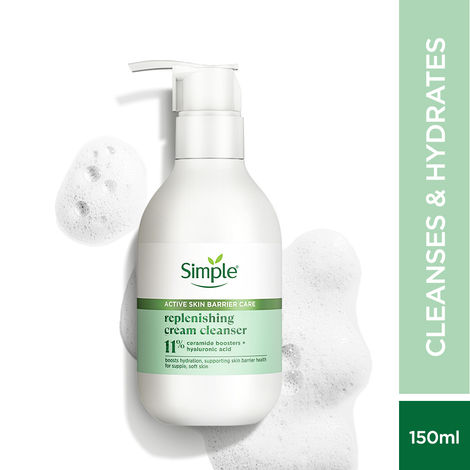 Buy Simple Active Skin Barrier Care Replenishing Cream Cleanser 150 ml-Purplle