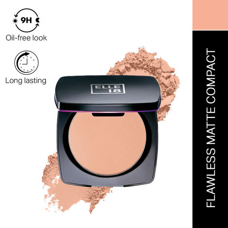 Buy Elle 18 Lasting Glow Compact, 9Hrs Oil-Free, Vitamin E and C, Matte Finish, Shell 9 gm-Purplle