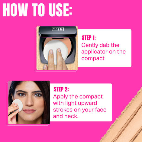 Shell Elle Elle 18 Lasting Glow Compact, 9Hrs Oil-Free, Vitamin E and C, Matte ...