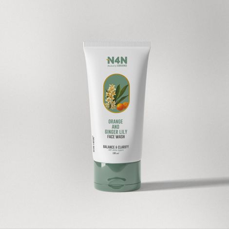 Buy Nature4Nature Face Wash with Orange & Ginger Lily – Natural Ingredients for Deep Cleansing, Brightening & Refreshing Skin – 100 ml-Purplle