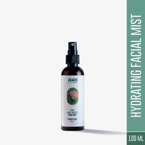 Buy Nature4Nature Hydrating Facial Mist Pure Rose Water | Refreshing & Hydrating Facial Toner for Normal to Oily Skin | Instantly Hydrates | Balances pH Levels| 100 ml-Purplle