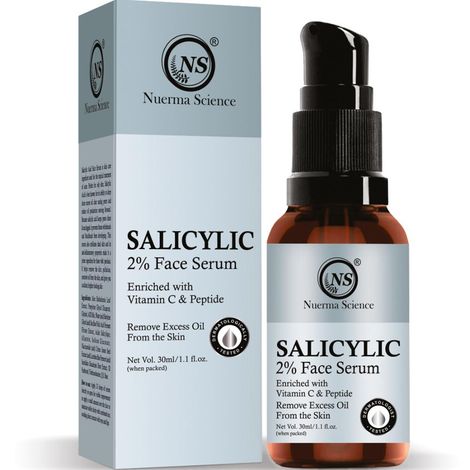 Buy Nuerma Science 2% Salicylic Face Serum Enriched with Vitamin C & Peptide to Even Skin Tone (30 ml)-Purplle