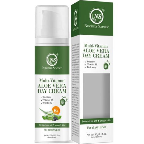 Buy Nuerma Science Multi-Vitamin Aloe Vera Day Cream (SPF 30) with Peptide, Vitamin B3 & Mulberry (30 gm)-Purplle