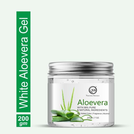 Nuerma Science Natural Aloe Vera Gel Great for Face, Sunburn Relief, Acne, Razor  Bumps, Psoriasis, Eczema, Dry Skin Hydration (200 gm)