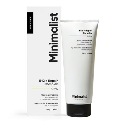 Buy Minimalist Vitamin B12 + Repair Complex 5.5% Face Moisturizer 50 gm-Purplle