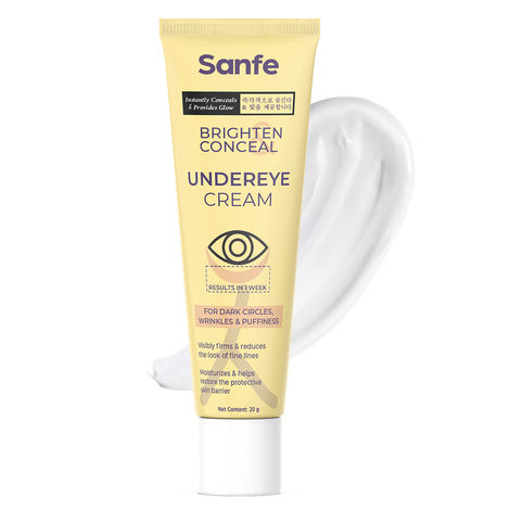 Buy Sanfe Brighten & Conceal Undereye Cream| For dark Circlers, wrinkles& Puffiness 20 gm-Purplle