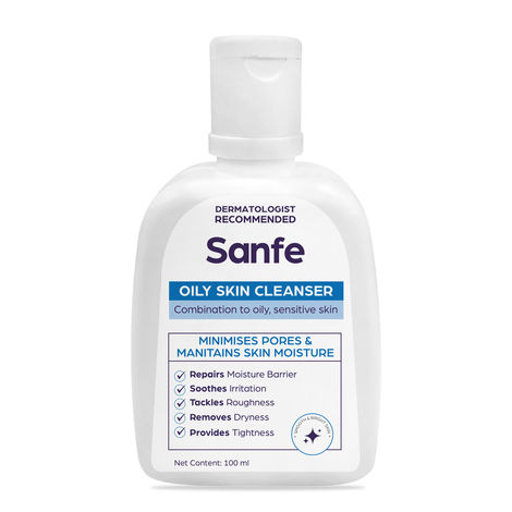 Buy Sanfe Oily Skin Cleanser | For skin repair, dryness, tighter skin - For Oily, Acne Prone Skin, 100 ml-Purplle