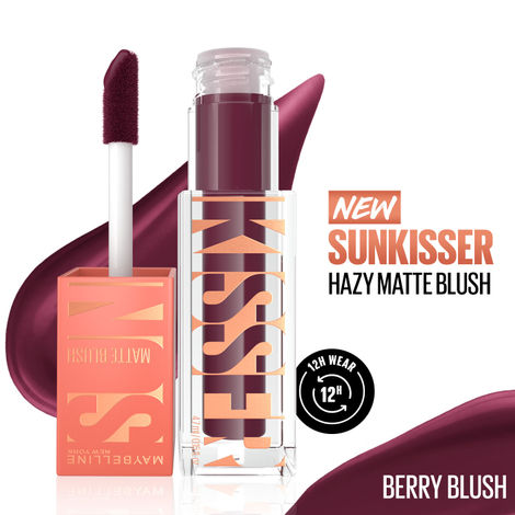 Buy Maybelline Sunkisser Hazy Matte Blush, 12HR Sunkissed Cheeks, Transfer & Sweat-proof, Melt-to-Skin Buildable Formula, Non-comedogenic, Berry Brunch - 4.7 gm-Purplle