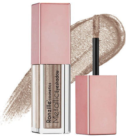 Buy Ronzille Metallic Liquid Glitter Eyeshadow- Smoky Storm (2.5 ml)-Purplle