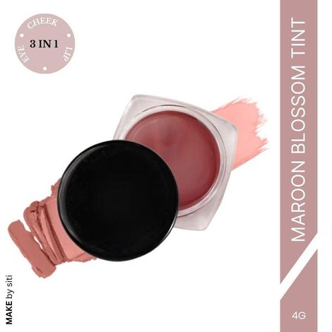 Buy Makeup By Siti Lip & Cheek Tint With Vitamin E & Jajoba Oil For Eyelids & Cheek - Morron Blossom (4 gm)-Purplle