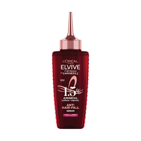 Buy L'Oreal Paris Fall Resist Anti Hair Fall Serum with 1.5% Aminexil, Caffeine & Arginine for lesser visible scalp & hair fall, 102 ml-Purplle