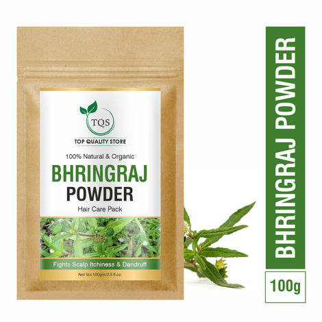 Buy TQS 100% Natural & Organic Bhringraj Powder -100 gm-Purplle
