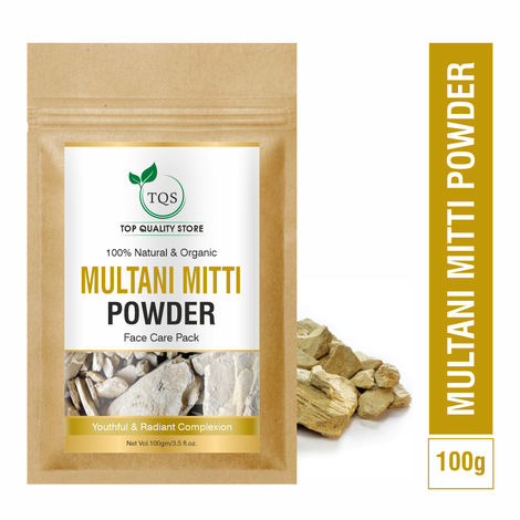 Buy TQS 100% Natural & Pure Multani Mitti Powder 100 gm-Purplle