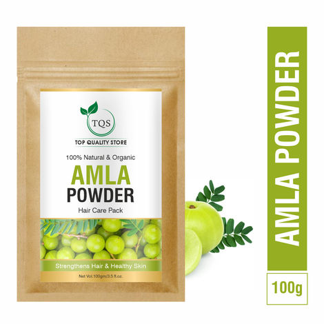 Buy TQS 100% Natural & Organic Amla Powder – 100 gm-Purplle