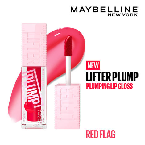 Buy Maybelline New York Lifter Plump - Plumping Liquid Lip Gloss, Red Flag, 5.4 ml-Purplle