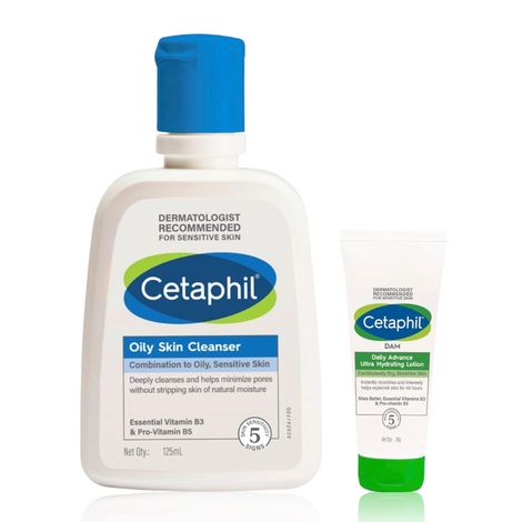 Buy Cetaphil Balance & Hydrate Duo (Cleanser for Oily skin 125ml + Hydrating Lotion 30 gm)-Purplle