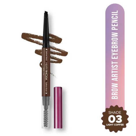Buy Hilary Rhoda Brow Artist Eyebrow Pencil | Dual-Ended & Natural Finish | Smudge-Proof & Long-Lasting Eyebrow Pencil | 0.3 gm (Light Coffee-Shade 03)-Purplle