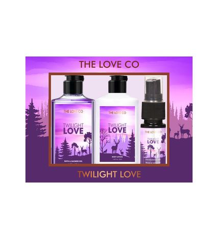 Buy The Love Co Twilight Love Gift Collection| Indulge in Travel Pack Shower Gel, Body Lotion & Mist | Ideal Birthday & Special Occasion Hamper - Pack of 3-Purplle