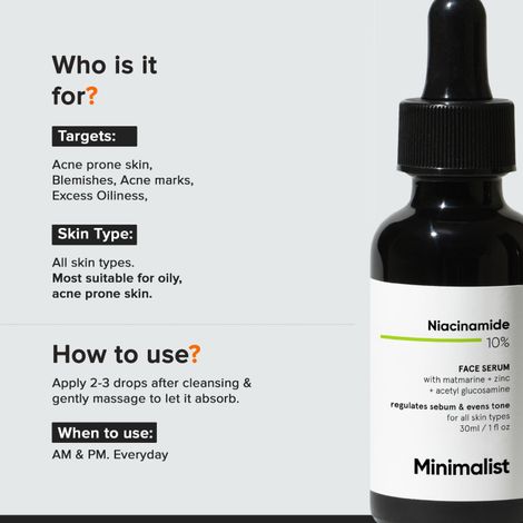 Buy Minimalist Niacinamide 10% Face Serum 60 ml-Purplle