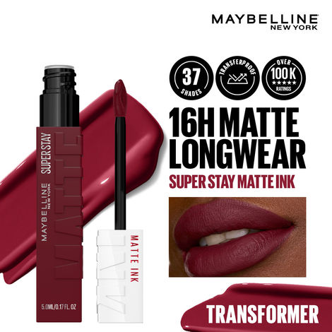 Buy Maybelline New York Super Stay Matte Ink Liquid Lipstick - Transformer (5 ml)-Purplle