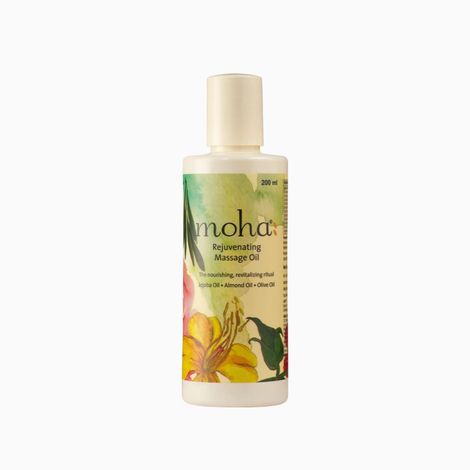 Buy Moha Rejuvenating Massage Oil For Glow And Smooth Skin With Almond Olive And Jojoba Oil 200 ml-Purplle