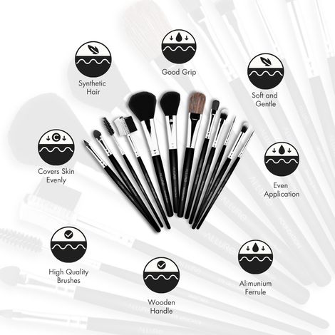 Buy Allure Makeup Brush Set ( Pack of 12 ) MBS 12-Purplle