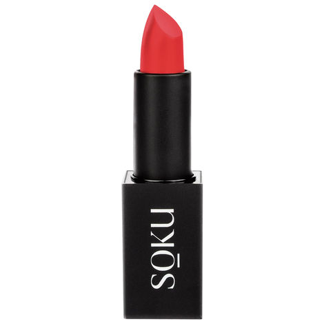 Buy SOKU Censored Creamy Matte Lipstick Underage Red 01 (4.2 gm)-Purplle