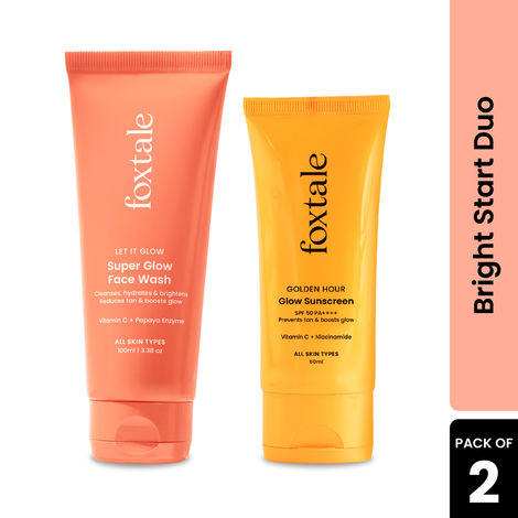 Buy Foxtale Bright Start Duo | Tan Removal + Sun Protection 150ml-Purplle