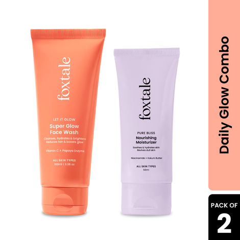 Buy Foxtale Daily Glow Combo – Face Wash + Moisturizer for Daily Glow 150 ml-Purplle