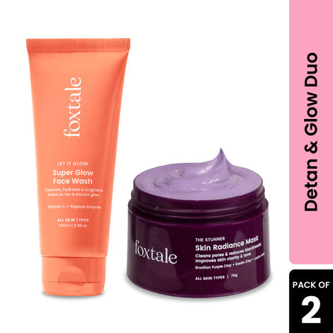 Buy Foxtale Detan and Glow Duo – Tan Removal + Glow-Boosting Skincare Combo 175 ml-Purplle