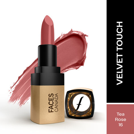 Buy FACES CANADA Comfy Matte Velvet Touch Lipstick - Tea Rose 16, 4.2 gm | Velvety Matte Finish | 8HR Longstay | Intense Colour | Hydrating Lips | Smooth Application | Foodproof & Crackproof-Purplle
