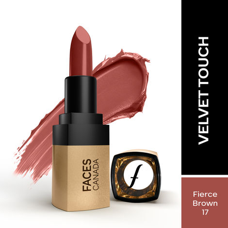 Buy FACES CANADA Comfy Matte Velvet Touch Lipstick - Fierce Brown 17, 4.2 gm | Velvety Matte Finish | 8HR Longstay | Intense Colour | Hydrating Lips | Smooth Application | Foodproof & Crackproof-Purplle