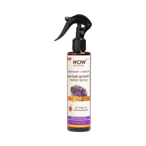 Buy WOW Skin Science Rosemary + Biotin Pro Hair Growth Water Spray | Thicker & Fuller Hair | Rosemary Water For Hair Growth | No Parabens, Sulphates or Silicones | 200 ml-Purplle