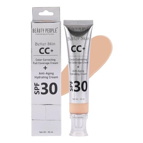 Buy Beauty People CC Cream Lightweight Foundation| CC Cream For Women | Colour Correction For All Skin Types (Mild Earth, 35 ml)-Purplle