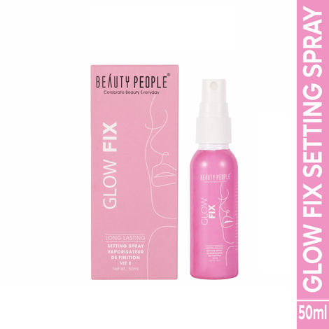 Buy Beauty People Glow Fix Makeup Fixer | Hydrating Setting Spray with Vitamin E, 50 ml | Long-Lasting Hold, Dewy Finish, Lightweight Formula-Purplle