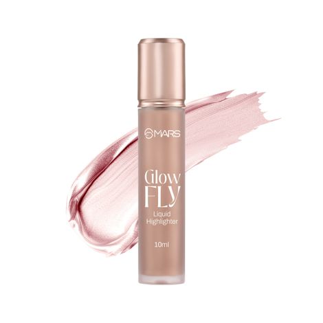 Buy Mars Glow Fly Liquid Highlighter (10 ml) (01-Winged Rose) | Enriched With Sunflower Seed Oil | Radiant Glow | No Chunky Particles | Light-Weight & Long-Lasting | Ultra Blendable Formula-Purplle